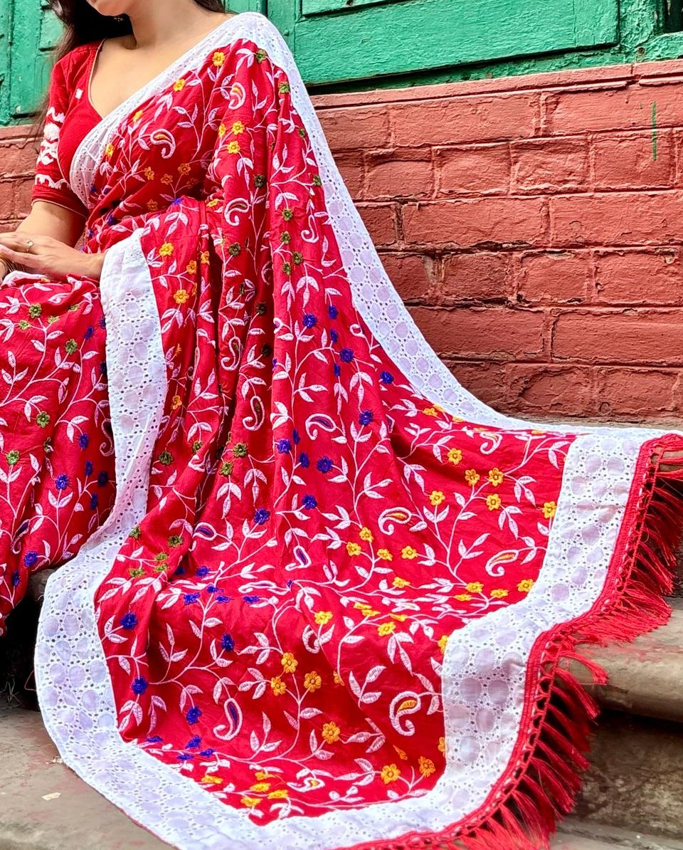 Chikankari Hakoba saree